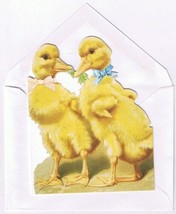 Vintage Die Cut Easter Card Baby Ducks w Envelope Regal Canada Brian Paterson - £5.42 GBP