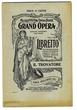 IL TROVATORE Libretto  Metropolitan Opera House Grand Opera Fred Rullman  - £11.66 GBP