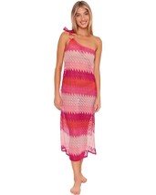 Trina Turk Cascade Crochet Asymmetrical Maxi Dress PINK Size LARGE MSRP ... - £42.35 GBP