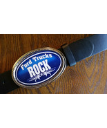 FORD TRUCKS &quot;ROCK&quot; Epoxy Photo Buckle &amp; Bonded Leather Belt (28&quot;-54&quot; waist) - $29.69