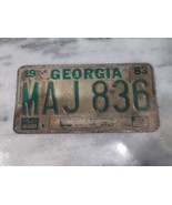 Vintage 1983 Georgia Lowndes County License Plate MAJ 836 Expired - £9.34 GBP