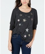 Size XS, Style &amp; Co Sequin-Star Graphic-Print Top NWT - $8.00