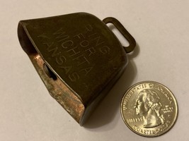Old VTG Miniature Small Metal Bell RING FOR WICHITA KANSAS  - £11.69 GBP
