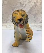 Tiger Toy Hard Plastic Figure Golden White and Black Color Growling Claw... - £3.78 GBP