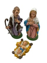Vintage Fontanini Mary Joseph Baby Jesus Manager Nativity Figure Lot Italy - £31.87 GBP
