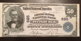 Reproduction $50 National Bank Note 1902 Farmers Deposit Bank Pittsburgh... - £3.19 GBP