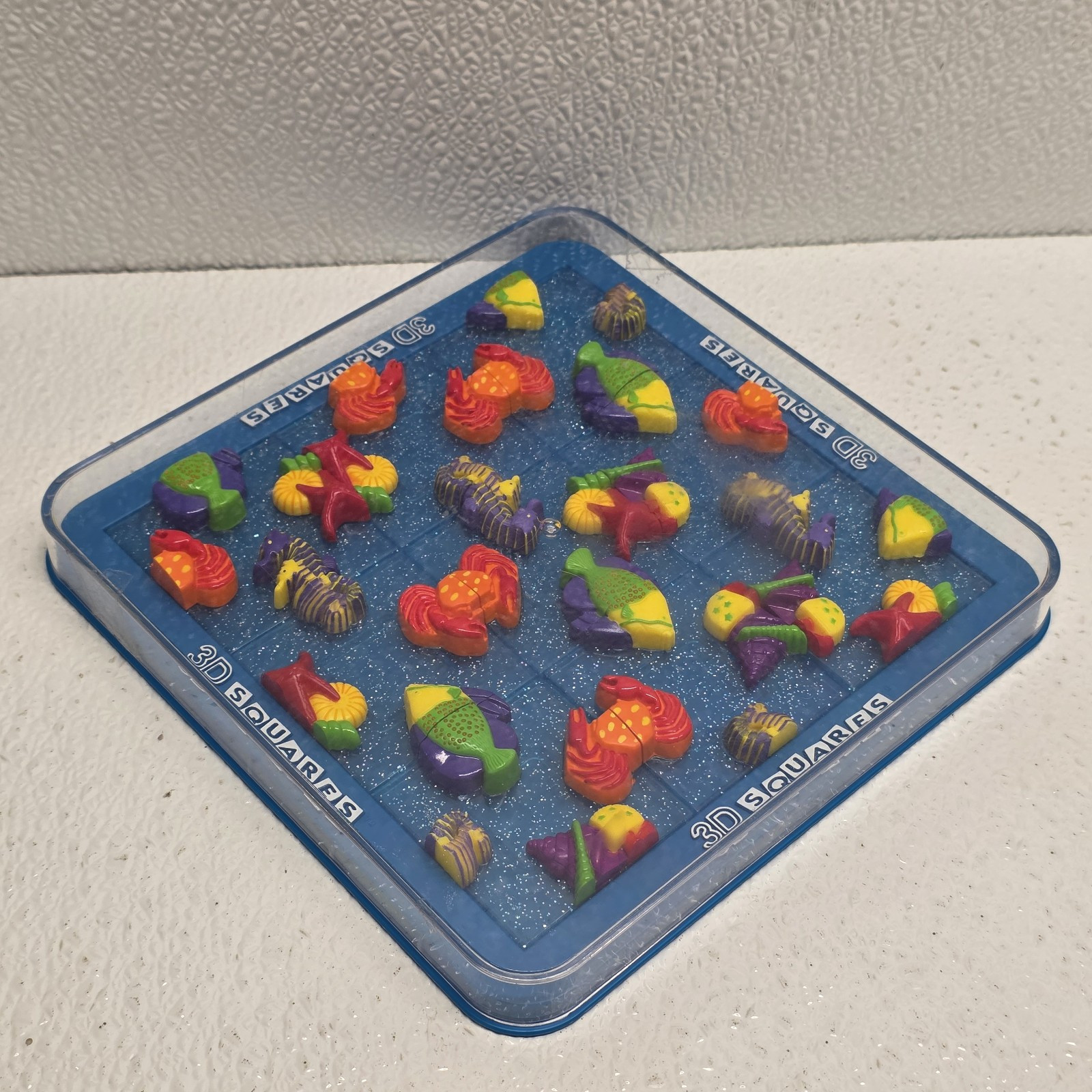 Vintage 2002 DaMert Company 3D Squares Puzzle Sea Creatures Fish 9 Pieces - $39.50
