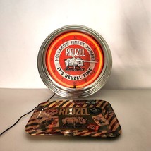 Reuzel Pomade Neon Plug In Wall Clock &amp; Tray Red Holland&#39;s Finest 14.5&quot; - $96.74