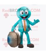 Turquoise Juggle mascot costume character dressed with a Dress Pants and... - $1,745.61 CAD