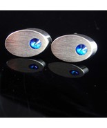 Blue Cufflinks vintage wedding jewelry Designer Cuff links Accessory Sep... - £66.86 GBP