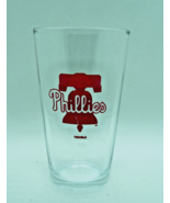 Philadelphia Phillies MLB Red Logo Clear Beer Pint Glass Cup 16 oz - $30.13 CAD