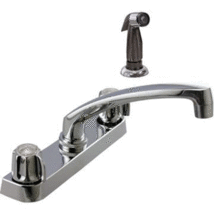 Gerber Style Kitchen Faucet Chrome Two Handle With Spray - $89.80