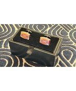 David Donahue 925 Cufflinks sterling pink &amp; purple cuff links used condi... - €66,43 EUR