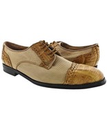 Mens Genuine Sand Lizard Exotic Honey Crocodile Dress Shoes - £120.44 GBP