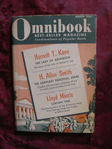 OMNIBOOK March 1954 Harnett T. Kane H. Allen Smith Lloyd Morris Horace Sutton - £4.04 GBP