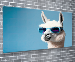 Swanky Alpaca Canvas Print Animal Wall Art 55x24 Inch Ready To Hang  - £70.44 GBP