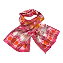 Vintage Pink Polka Dot Scarf Y2K Retro Mod 60s Style Long Neck Wrap 58” - €13,04 EUR