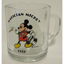 Magician Mickey Mouse Disney 1937 Glass Coffee Mug Cup Anchor Hocking Vintage - £6.73 GBP
