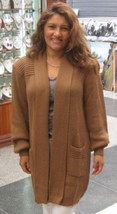 Brown cardigan, Jacket made of pure alpaca wool  - £84.98 GBP