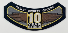 Harley Davidson Owners Group 10 Year  Member Embroidered HOG Rocker Patch - €8,62 EUR