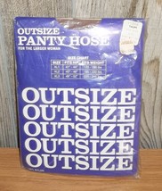 Vintage Outsize Nylon Pantyhose Taupe New Old Stock Panty Hose 1X 2X 3X  - $8.99