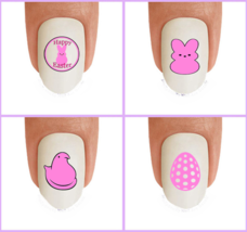 1 Set Easter Egg Basket Bunny Ears Pink Waterslide Nail Decal Transfers #MNMZ - £4.78 GBP