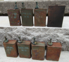 x8 WWII WW2 US Army Military MG Oil Lubricant Bottle Tin Can M1 M2 BMG browning - £88.36 GBP