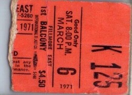 1971 Quicksilver Messenger Service Concert Ticket Stub March 6 Fillmore East ... - £55.98 GBP