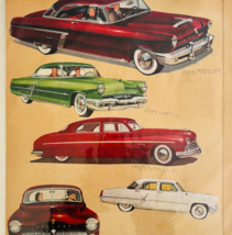 1940-50s Lincoln Mercury Cut-Out Ephemera Mounted Automobilia Ephemera D... - $29.99