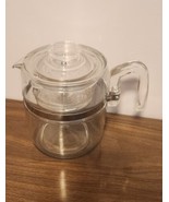Vintage Pyrex Flameware Glass Percolator 9 Cup Coffee Pot Complete - £96.91 GBP