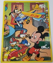 N) Vintage Jaymar Jumbo Walt Disney Mickey Mouse Goofy Frame Poster Tray... - $19.79