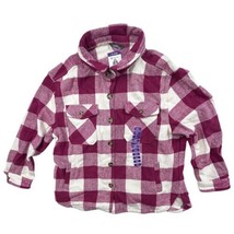 Member&#39;s Mark Women&#39;s  Button Up Long  Sleeve Warm Plaid  Shacket XXL Pink - £14.69 GBP