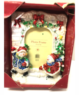 Christmas Snowmen Ice Skating Tree Garland Figure Photo Frame NEW - $221.63 MXN