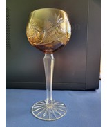  Nachtmann Traube Crystal Wine Glasses Amber Cut to Clear 8 1/4&quot; Germany  - €31,90 EUR