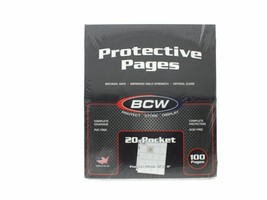 BCW Pro Poly Archival Pages, 20-2x2 pockets, 100 pack - £25.53 GBP