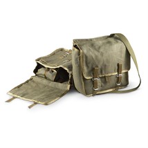 New Polish army canvas satchel bread bag carry fishing shoulder military grey - £15.81 GBP
