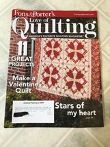 Fons &amp; Porter&#39;s Love Of Quilting Magazine January February 2009 Valentin... - $10.39