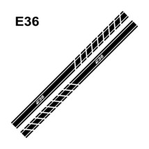 2PCS Car Door Side Skirt Stripes Stickers Auto Vinyl Trim Decals For  E46 3 Seri - £101.61 GBP