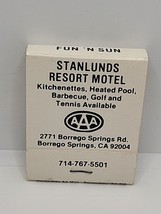 Vintage Stan Lunds Resort Motel Matchbook Borrego Springs California AAA - £7.75 GBP