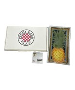Peggy Karr Art Glass Fused Glass PINEAPPLE PLATE Tray Hawaii Tropical Fruit - $51.31 CAD