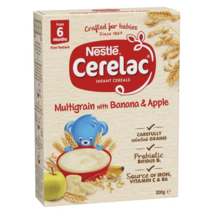 Nestle CERELAC Multigrain with Banana &amp; Apple Baby Cereal Stage 3 – 200g - £57.28 GBP