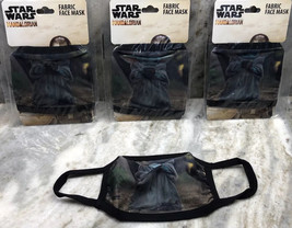 3ea Kids Disney Star Wars The Mandalorian”yoda”Fabric Face Masks Ages 4 &amp; Up-NEW - £7.94 GBP