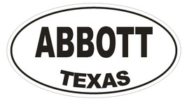 Abbott Texas Oval Bumper Sticker or Helmet Sticker D1382 Euro Oval - $1.39+