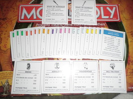 Title Deed Cards for Lord Of The Rings Trilogy Collectors Edition Monopoly Game - £7.69 GBP