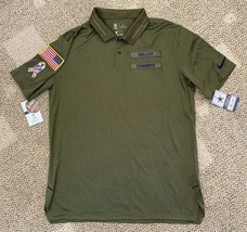 Nike Dallas Cowboys Polo Shirt Salute To Service Olive Green NFL Men&#39;s M... - £70.73 GBP