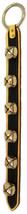 6 Jingle Bells On 2 Layer Black &amp; Yellow Leather Strap   Amish Handmade In Usa - £35.94 GBP