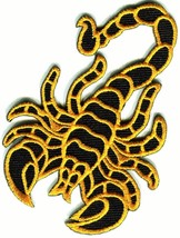 Back Patch Gold Scorpions Embroidered Iron On Large Size 8&quot;x11&quot; Patches For B... - £19.76 GBP
