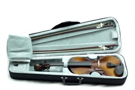 Guarantee HQ Sound New 1/2 Half Size Violin w Black Case, Rosin, String, Tuner - £66.32 GBP