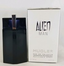 Alien Man by Mugler Men 100ml 3.4 Fl.Oz Eau De Toilette Refillable Spray New  - $69.30