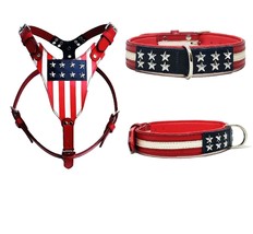 STG USA Hundegeschirr aus echtem Leder mit Halsband für große | Extra groß... - £116.13 GBP